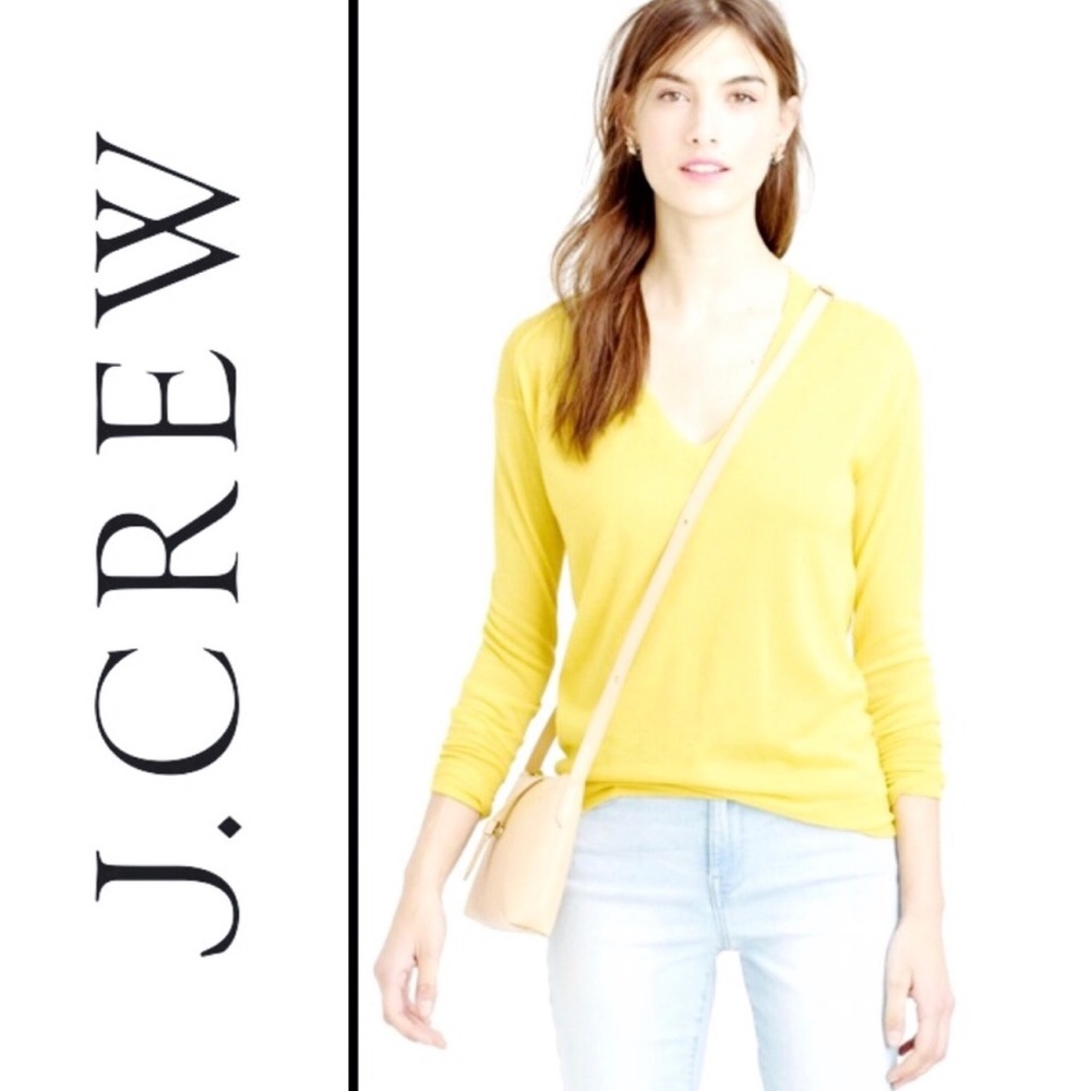 J.Crew cashmere yellow sweater
